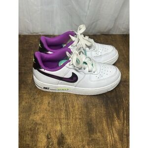 [DX3933-100] Size 11.5C Youth Toddler Nike AIR FORCE 1 LOW '07 LV8 GS Purple